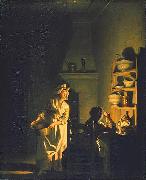 pehr hillestrom Testing Eggs. Interior of a Kitchen Spain oil painting artist